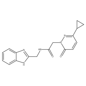 N-[(1H-1,3-benzodiazol-2-yl)methyl]-2-(3-cyclopropyl-6-oxo-1,6-dihydropyridazin-1-yl)acetamide Structure