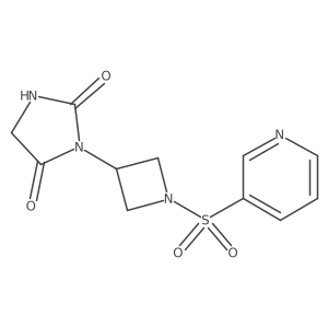 3-(1-(Pyridin-3-ylsulfonyl)azetidin-3-yl)imidazolidine-2,4-dione结构式
