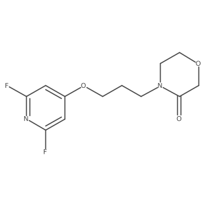 4-(3-((2,6-Difluoropyridin-4-YL)oxy)propyl)morpholin-3-one结构式