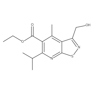Ethyl 3-(hydroxymethyl)-4-methyl-6-(propan-2-yl)-[1,2]thiazolo[5,4-b]pyridine-5-carboxylate结构式