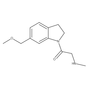 1-(6-(Methoxymethyl)indolin-1-yl)-2-(methylamino)ethan-1-one结构式
