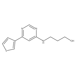 3-{[6-(Thiophen-3-yl)pyrimidin-4-yl]amino}propan-1-ol Structure
