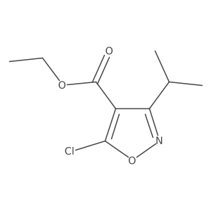 Ethyl 5-chloro-3-(propan-2-yl)-1,2-oxazole-4-carboxylate结构式