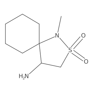 4-Amino-1-methyl-2lambda6-thia-1-azaspiro[4.5]decane-2,2-dione结构式