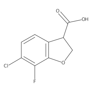 6-Chloro-7-fluoro-2,3-dihydro-1-benzofuran-3-carboxylic acid Structure