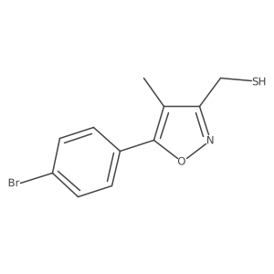 [5-(4-Bromophenyl)-4-methyl-1,2-oxazol-3-yl]methanethiol结构式