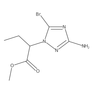 methyl 2-(3-amino-5-bromo-1H-1,2,4-triazol-1-yl)butanoate结构式