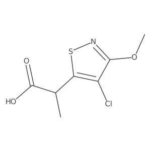 2-(4-Chloro-3-methoxy-1,2-thiazol-5-yl)propanoic acid结构式