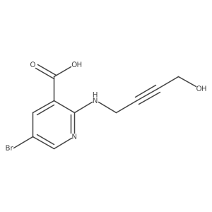 5-Bromo-2-[(4-hydroxybut-2-yn-1-yl)amino]pyridine-3-carboxylic acid结构式