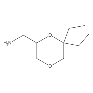 (6,6-Diethyl-1,4-dioxan-2-yl)methanamine结构式