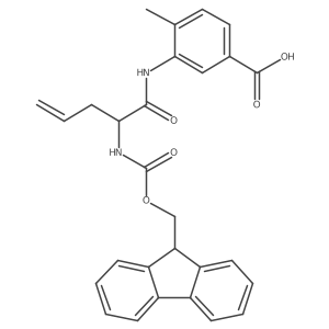 3-[2-({[(9H-fluoren-9-yl)methoxy]carbonyl}amino)pent-4-enamido]-4-methylbenzoic acid Structure
