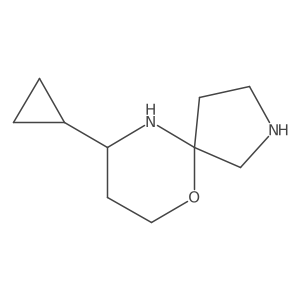 9-Cyclopropyl-6-oxa-2,10-diazaspiro[4.5]decane结构式