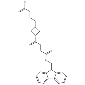 4-{1-[2-({[(9H-fluoren-9-yl)methoxy]carbonyl}amino)acetyl]azetidin-3-yl}butanoic acid结构式