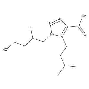 1-(4-hydroxy-2-methylbutyl)-5-(3-methylbutyl)-1H-1,2,3-triazole-4-carboxylic acid Structure