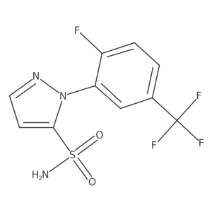 1-[2-fluoro-5-(trifluoromethyl)phenyl]-1H-pyrazole-5-sulfonamide结构式
