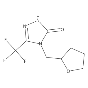 4-[(oxolan-2-yl)methyl]-3-(trifluoromethyl)-4,5-dihydro-1H-1,2,4-triazol-5-one Structure