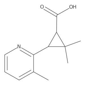 rac-(1R,3R)-2,2-dimethyl-3-(3-methylpyridin-2-yl)cyclopropane-1-carboxylic acid Structure