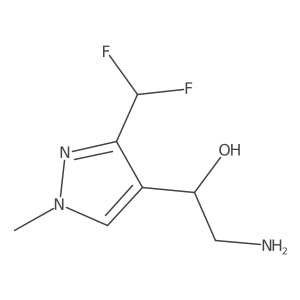 (1S)-2-amino-1-[3-(difluoromethyl)-1-methyl-1H-pyrazol-4-yl]ethan-1-ol Structure