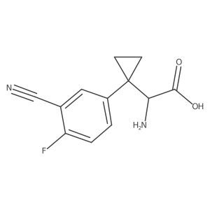 2-Amino-2-[1-(3-cyano-4-fluorophenyl)cyclopropyl]acetic acid结构式