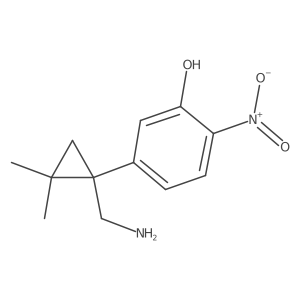 5-[1-(Aminomethyl)-2,2-dimethylcyclopropyl]-2-nitrophenol Structure