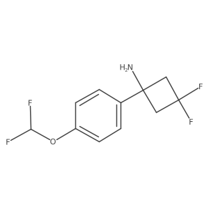 1-[4-(Difluoromethoxy)phenyl]-3,3-difluorocyclobutan-1-amine结构式