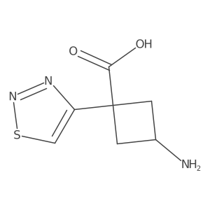 3-Amino-1-(1,2,3-thiadiazol-4-yl)cyclobutane-1-carboxylic acid Structure