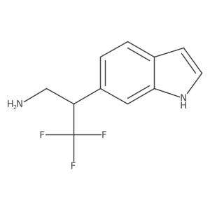 3,3,3-trifluoro-2-(1H-indol-6-yl)propan-1-amine结构式