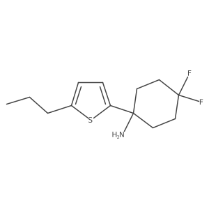 4,4-Difluoro-1-(5-propylthiophen-2-yl)cyclohexan-1-amine结构式