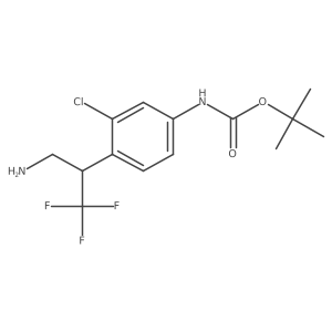 tert-butyl N-[4-(3-amino-1,1,1-trifluoropropan-2-yl)-3-chlorophenyl]carbamate结构式