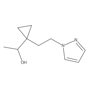 1-{1-[2-(1H-pyrazol-1-yl)ethyl]cyclopropyl}ethan-1-ol结构式