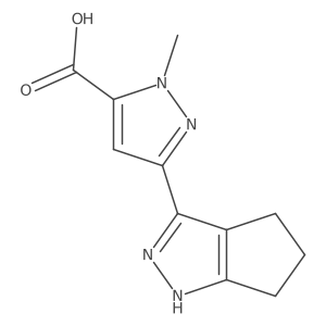 3-{1H,4H,5H,6H-cyclopenta[c]pyrazol-3-yl}-1-methyl-1H-pyrazole-5-carboxylic acid Structure