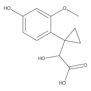 2-Hydroxy-2-[1-(4-hydroxy-2-methoxyphenyl)cyclopropyl]acetic acid Structure