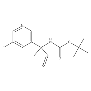 tert-butyl N-[2-(5-fluoropyridin-3-yl)-1-oxopropan-2-yl]carbamate Structure
