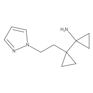 1-{1-[2-(1H-pyrazol-1-yl)ethyl]cyclopropyl}cyclopropan-1-amine Structure