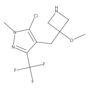 5-chloro-4-[(3-methoxyazetidin-3-yl)methyl]-1-methyl-3-(trifluoromethyl)-1H-pyrazole结构式