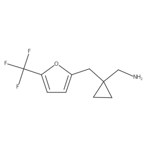 (1-{[5-(Trifluoromethyl)furan-2-yl]methyl}cyclopropyl)methanamine结构式