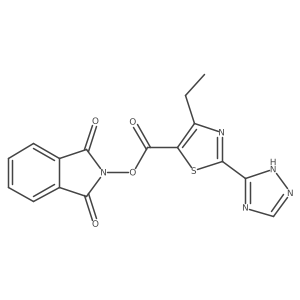 1,3-dioxo-2,3-dihydro-1H-isoindol-2-yl 4-ethyl-2-(4H-1,2,4-triazol-3-yl)-1,3-thiazole-5-carboxylate结构式