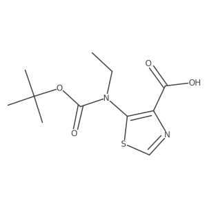 5-{[(Tert-butoxy)carbonyl](ethyl)amino}-1,3-thiazole-4-carboxylic acid结构式