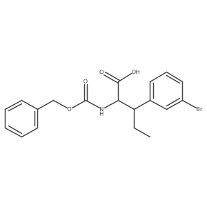 3-(3-Bromophenyl)-2-(phenylmethoxycarbonylamino)pentanoic acid Structure