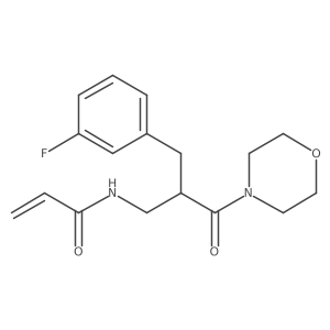 N-[2-[(3-Fluorophenyl)methyl]-3-morpholin-4-yl-3-oxopropyl]prop-2-enamide结构式