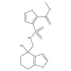 methyl 3-(N-((4-hydroxy-4,5,6,7-tetrahydrobenzofuran-4-yl)methyl)sulfamoyl)thiophene-2-carboxylate Structure