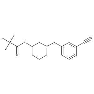 N-{1-[(3-cyanophenyl)methyl]piperidin-3-yl}-2,2-dimethylpropanamide Structure