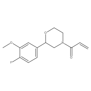 1-[2-(4-Fluoro-3-methoxyphenyl)morpholin-4-yl]prop-2-en-1-one结构式