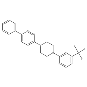 3-(Pyridin-3-yl)-6-{4-[4-(trifluoromethyl)pyrimidin-2-yl]piperazin-1-yl}pyridazine结构式