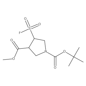 1-Tert-butyl 3-methyl 4-(fluorosulfonyl)pyrrolidine-1,3-dicarboxylate Structure