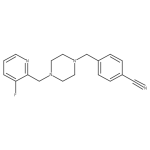 4-({4-[(3-Fluoropyridin-2-yl)methyl]piperazin-1-yl}methyl)benzonitrile Structure