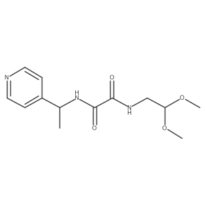 N-(2,2-dimethoxyethyl)-N'-[1-(pyridin-4-yl)ethyl]ethanediamide结构式