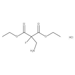 Diethyl 2-(aminomethyl)-2-fluoropropanedioate;hydrochloride Structure