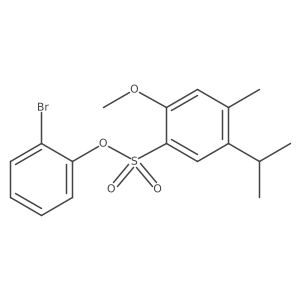 2-Bromophenyl 2-methoxy-4-methyl-5-(propan-2-yl)benzene-1-sulfonate结构式