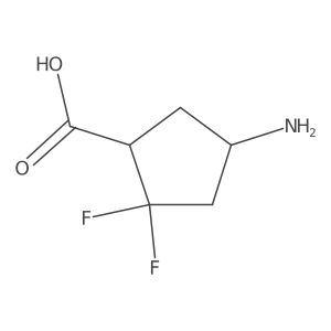 (1S,4S)-4-Amino-2,2-difluorocyclopentane-1-carboxylic acid结构式